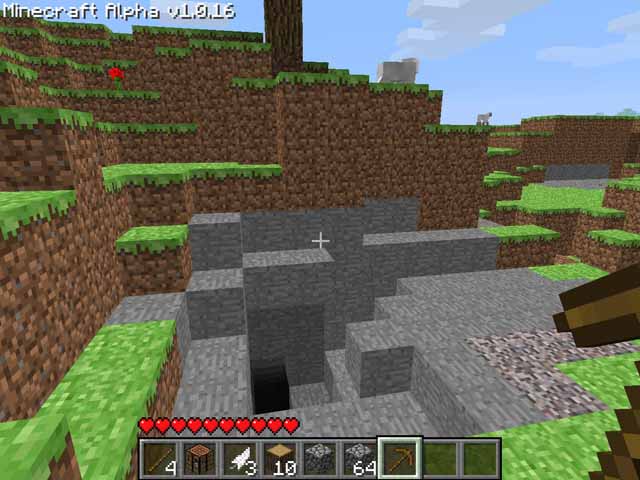 Minecraft alpha Без факелов идти внутрь как-то страшновато
